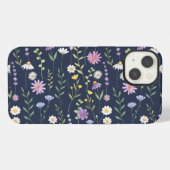Bloemig oppervlaktestructuur - mode lente bloemen iPhone hoesje (Achterkant horizontaal)