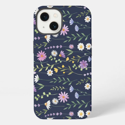 Bloemig oppervlaktestructuur - mode lente bloemen iPhone hoesje (Achterkant)