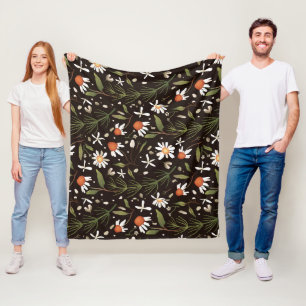 Bloemig oppervlaktestructuur mode lente fleece deken