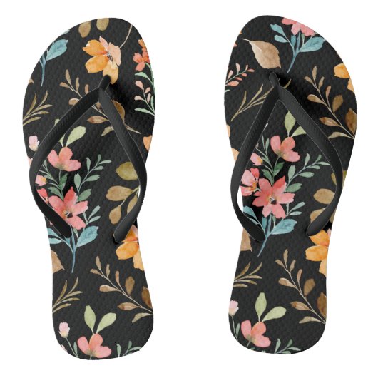 Bloemig oppervlaktestructuur - Mode waterverf lent Teenslippers (Voetbed)