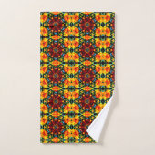 Bloemig Oranje Bad Handdoek (Handdoek)