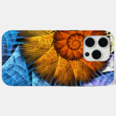 Bloemig Oranje Geel Blauw Abstracte Kunst Case-Mate iPhone Case (Achterkant (horizontaal))