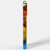 Bloemig Oranje Geel Blauw Abstracte Kunst Case-Mate iPhone Case (Achterkant / Rechts)