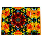 Bloemig Oranje Groot Cadeauzakje (Voorkant)