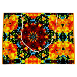 Bloemig Oranje Groot Cadeauzakje