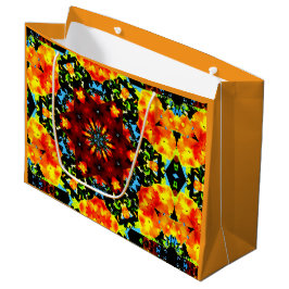 Bloemig Oranje Groot Cadeauzakje