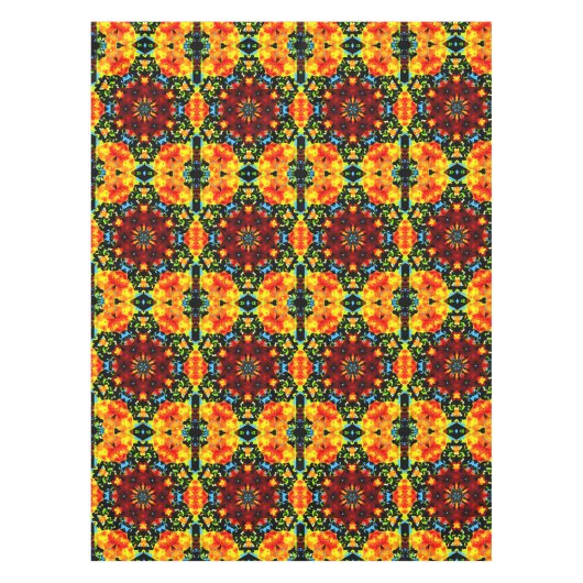 Bloemig Oranje Tafelkleed (Voorkant)