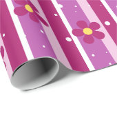 Bloemig paars inpakpapier (Rol Hoek)