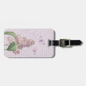bloemig paarse lila bloem bagagelabel (Voorkant horizontaal)