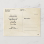 bloemig paaslam en engel feestdagenkaart (Achterkant)