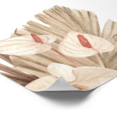 Bloemig Pampa Gras Trouw Welkom Bord Poster (Hoek)