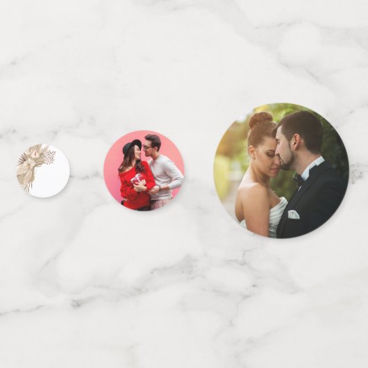 Bloemig Pampagras Trouwtafel Decoratie Confetti (Voorkanten)