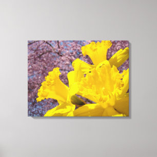 Bloemig paneel canvas kunst Gele Narcissen Bloesem