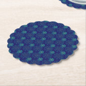 Bloemig papier coaster kartonnen onderzetters (Gekanteld)