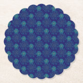 Bloemig papier coaster kartonnen onderzetters (Voorkant)