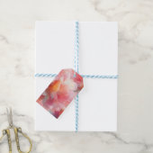 Bloemig papieren bord cadeaulabel (Met Touw)