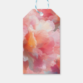 Bloemig papieren bord cadeaulabel