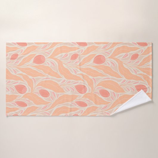 Bloemig patroon badhanddoek (Badhanddoek)