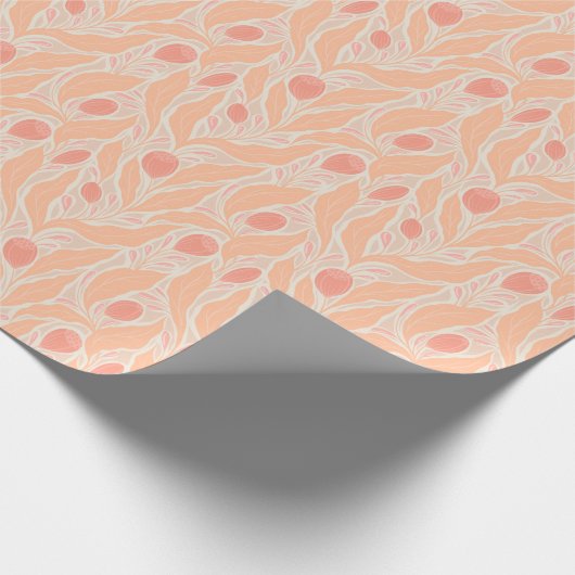 Bloemig patroon cadeaupapier (Hoek)