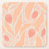 Bloemig patroon kartonnen onderzetters (Voorkant)