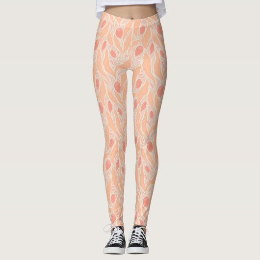 Bloemig patroon leggings (Voorkant)