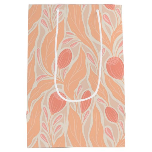 Bloemig patroon medium cadeauzakje (Achterkant)