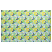 Bloemig pauwenweefsel stof (Fat Quarter)