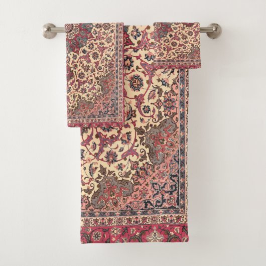  bloemig Perzisch tapijtpatroon Bad Handdoek (Insitu)