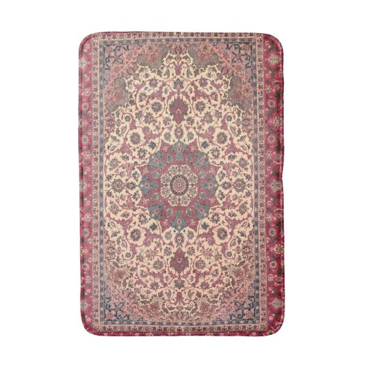 bloemig Perzisch tapijtpatroon Badmat (Voorkant Verticaal)