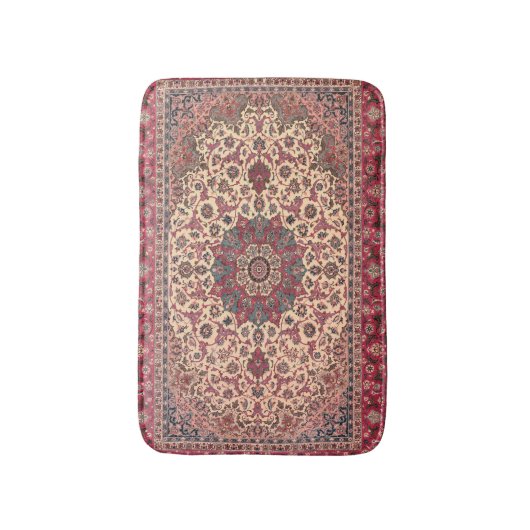 bloemig Perzisch tapijtpatroon Badmat (Voorkant Verticaal)