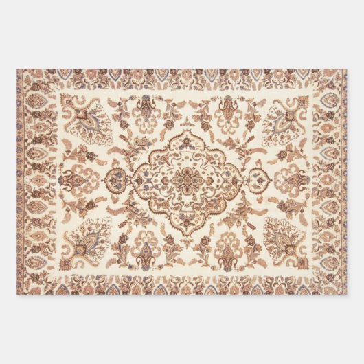  bloemig Perzisch tapijtpatroon Inpakpapier Vel (Voorkant)