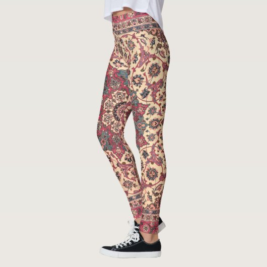  bloemig Perzisch tapijtpatroon Leggings (Links)