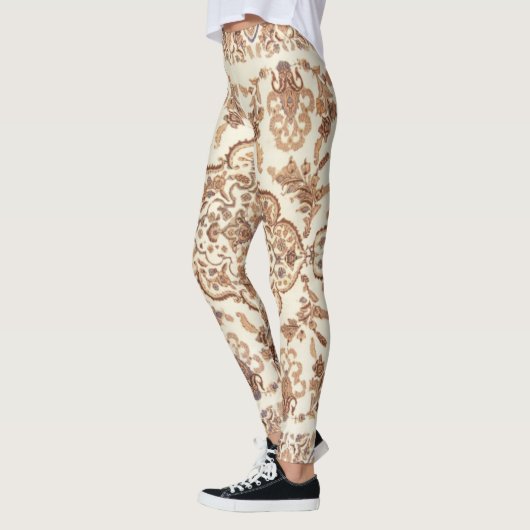  bloemig Perzisch tapijtpatroon Leggings (Links)