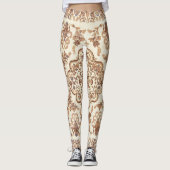  bloemig Perzisch tapijtpatroon Leggings (Voorkant)