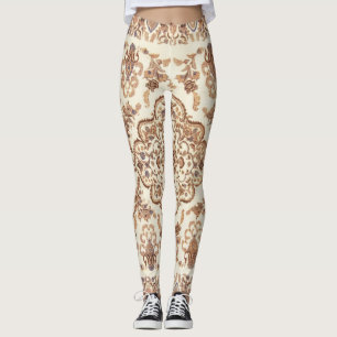  bloemig Perzisch tapijtpatroon Leggings