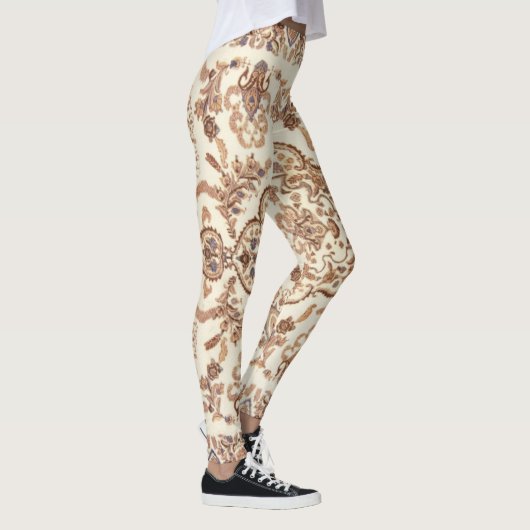 bloemig Perzisch tapijtpatroon Leggings (Rechts)