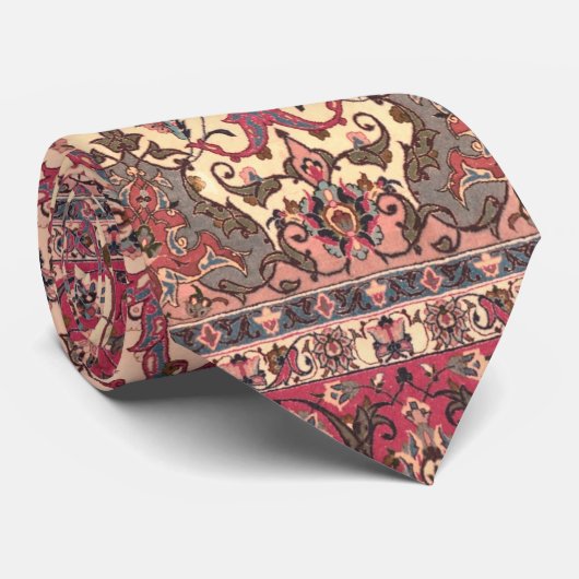 bloemig Perzisch tapijtpatroon Stropdas (Opgerold)