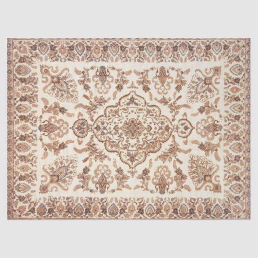 bloemig Perzisch tapijtpatroon Tissuepapier (Voorkant)