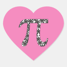 Bloemig Pi Symbool Stickers Roze Wiskunde Pi Dag C