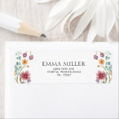 Bloemig Retouradreslabel Etiket (Insitu)