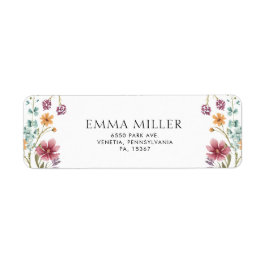 Bloemig Retouradreslabel Etiket