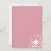 Bloemig Roze 80e Verjaardag Kaart (Achterkant)