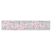 Bloemig roze grijs kersenbloesem medium tafelloper (Horizontaal)