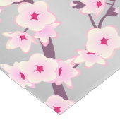 Bloemig roze grijs kersenbloesem medium tafelloper (Hoek)