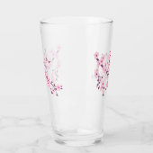 Bloemig Roze Kersenbloesem Glas (Links)