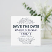 bloemig save the date (Staand voorkant)