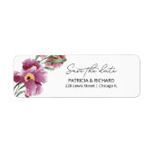 Bloemig Save The Date Retouradres Label (Voorkant)