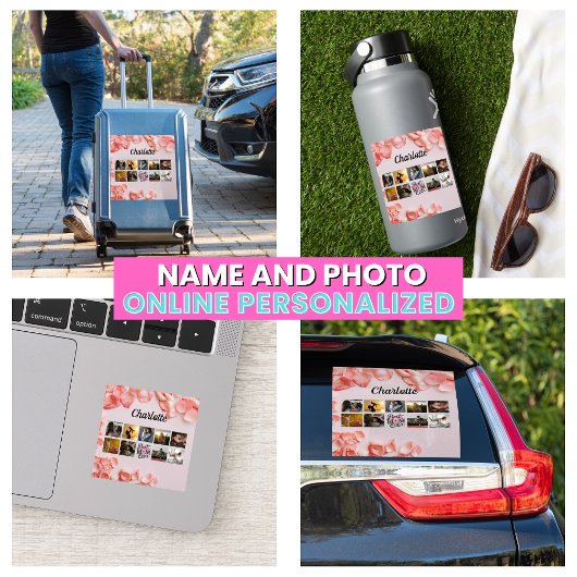 Bloemig Schrift Beste Moeder Ooit Moeder's Fotocol Sticker