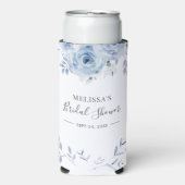 Bloemig Syringa Schrift Bruidsbruiloft Seltzer Blikjeskoeler (Seltzer Voorkant)