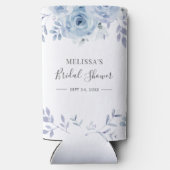 Bloemig Syringa Schrift Bruidsbruiloft Seltzer Blikjeskoeler (Achterkant)